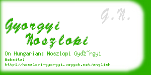 gyorgyi noszlopi business card